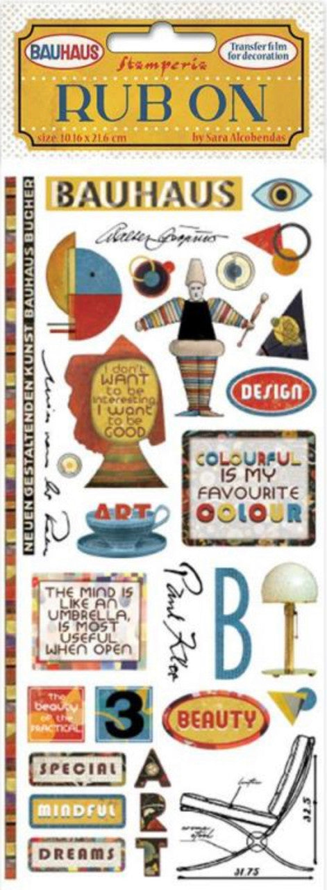 Stamperia Bauhaus-rub-ons